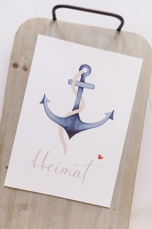 FineArt-Print „Heimat“ mit Anker-Illustration