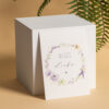 goldverliebt karte alles Liebe mit Blumenkranz