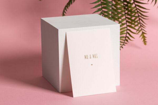 goldverliebt Karte mr and mrs puder